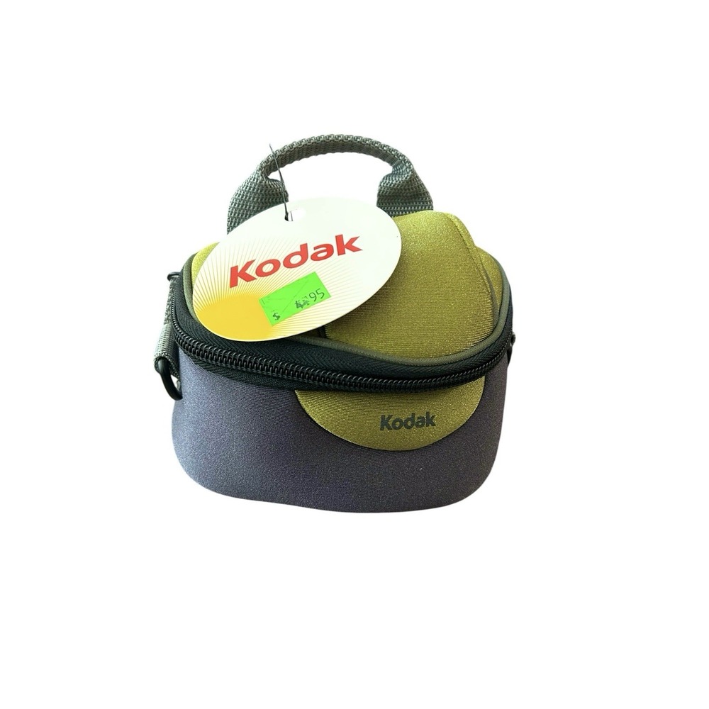 NEW Kodak Venture Digital Camera Bag & Strap Green Gray Travel Vacation Retro